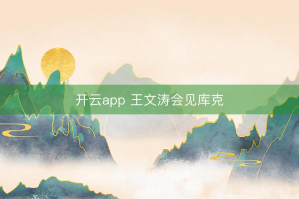 开云app 王文涛会见库克